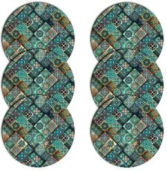 Bertoni Estera kör alakú filc tányéralátét szett, 6 db, 33 cm, mosható HD nyomat (87094)