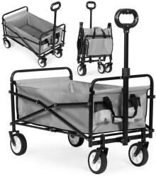 MultiGarden Összecsukható kerti-strand szállítókocsi, szürke, 70 kg, nagy kerekek (TC-005 GREY)