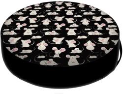 Bertoni Kerek macska fekhely 50×10 cm, vízálló codura huzat, egér minta (90093)