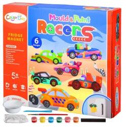 Kruzzel DIY hűtőmágnes készítő szett autókhoz - gipsz, 6 festék, ecset (00022430)