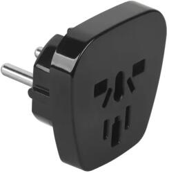 Lechpol AC hálózati adapter PL dugó - univerzális aljzat, fekete (J39-9) (63446)