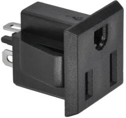 Lechpol Panelba szerelhető USA AC hálózati aljzat, 125 V 15 A (75911)