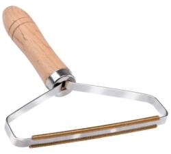 Pet Treatment Kétoldalas réz pengés hordozható állatszőr-eltávolító kefe fa nyéllel (ED-40985)