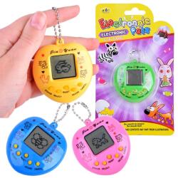Jokomisiada Elektronikus Tamagotchi kulcstartó játék LCD kijelzővel, láncon (10362)