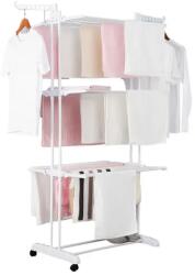Herzberg Home & Living Herzberg összecsukható gurulós ruhaszárító állvány, 6 polc, fehér (HG-8034WHT) Ruhaszárító