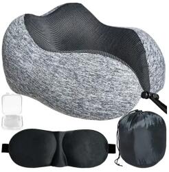  3D memóriahabos utazó nyakpárna szett szemmaszkkal, füldugóval, tokkal (00010885)
