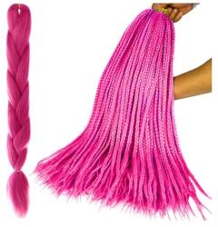 Soulima Szintetikus hajfonat 60 cm - sötét rózsaszín, hőálló, UV-védett (00010347)