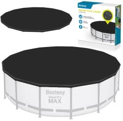 Bestway fekete medence takaró, Ø 488 cm vázas medencéhez (58249)