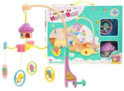 Jokomisiada Pasztell zenélő kiságyforgó állatos gumifigurákkal és hangerőszabályzóval (11789)