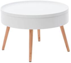 ModernHOME Kerek, levehető tálcás dohányzóasztal tárolóval, 60 cm (FH-CT0210)