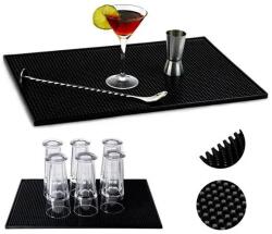 Ruhhy Összecsavarható, fekete PVC edényszárító alátét 45×30 cm (00008637)