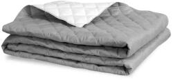 AIO Kétoldalas steppelt ágytakaró 160x200 cm, szürke-fehér mikroszálas (84624)