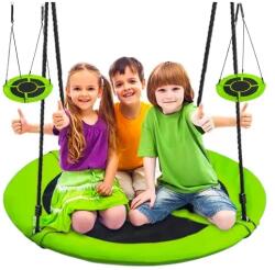 Malatec Fészekhinta 100 cm, zöld-fekete, 150 kg teherbírás, állítható kötél (00023514)