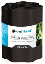 Cellfast Hullámos műanyag kerti szegély 20 cm x 9 m, fekete, vízálló (66984)