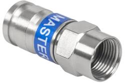 Lechpol Master F kompressziós csatlakozó RG6 koaxiális kábelhez, kék jelölés (67107)