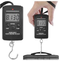 Ruhhy LED kijelzős digitális csomagmérleg, 40 kg, akasztós, AAA elemmel (00004175)