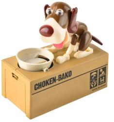  Barna elemes kutyás persely, interaktív pénzgyűjtő játék, 15×8×17 cm (00022470)