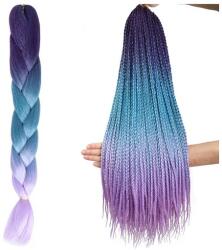 Soulima Szintetikus ombre hajfonat kék-lila árnyalatban, 60 cm (00010342)