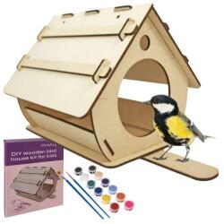 Maaleo Fa madáretető DIY készlet 12 festékkel és ecsettel, 32, 5×21×19 cm (00022585)