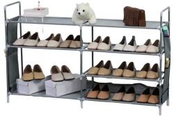 Herzberg Herzberg HG-03596 7 szintes cipőtartó állvány, 20 pár, 112×27×70 cm, szürke (HG-03596)