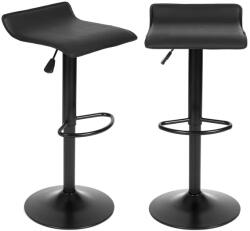 ModernHome Forgatható, állítható magasságú bárszék fekete öko-bőrrel (PJJBS0020)