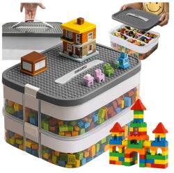 Kruzzel 25756 két szintes építőkocka-tároló doboz fedéllel (00025756)