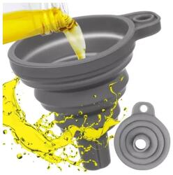 Ruhhy Összecsukható szilikon tölcsér, szürke, 7×8 cm, akasztóval (00020758)