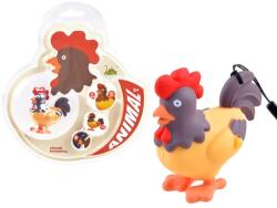 Jokomisiada Színes kakas kulcstartó LED fénnyel és hanggal, 5, 5 cm (15725)