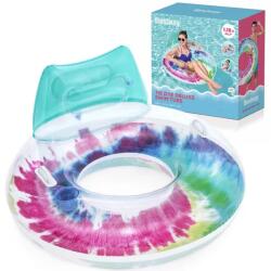 Bestway Tie Dye felfújható úszógumi háttámlával, italtartóval, 118 cm (19321)