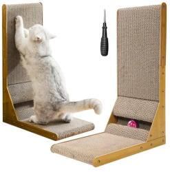 Purlov Sarok macskakaparó alagúttal és labdával, karton+MDF, 60×40, 5×25 cm, barna (00022008)