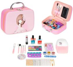 MULTISTORE Gyermek kozmetikai bőrönd 3+ év, tükörrel és UV LED lámpával (HC538634)