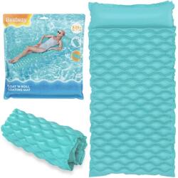 Bestway Összetekerhető türkiz felfújható matrac, 213×86 cm, PVC, 90 kg teherbírás (16537)