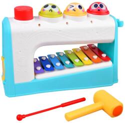 HOLA 2 az 1-ben kalapácsos xilofon és golyójáték, 8 hang, 27 cm (19669)