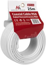 Maclean RG6 koaxiális antenna és műholdas kábel 25 m 75 Ohm 1 mm CCS dupla árnyékolás (47943)