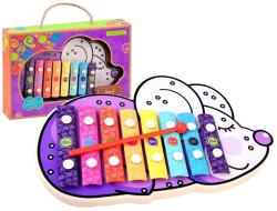 Jokomisiada Egér alakú gyermek xilofon fém lapokkal és ütővel, 30, 5×19 cm (14542)