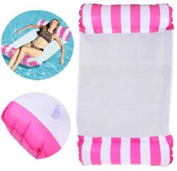 Jokomisiada Rózsaszín PVC vízi függőágy matrac, 118x67 cm, 80 kg teherbírás (20455)