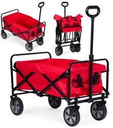MultiGarden Összecsukható kerti és strand szállítókocsi, piros, 47×105 cm, 70 kg (BP-025 RED)