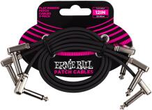 Ernie Ball FLAT RIBBON PATCH KÁBEL 30 CM 3 PACK Black - arkadiahangszer