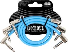 Ernie Ball Flex Patch Kábel 30cm 3 Pack Blue - arkadiahangszer