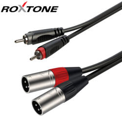 Roxtone RACC190L3 2xXLR(p) - 2xRCA kábel 3m
