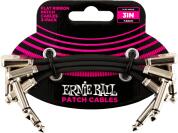 Ernie Ball Flat Ribbon Patch Kábel 7.5 cm 3 pack Black - arkadiahangszer