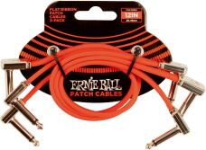 Ernie Ball FLAT RIBBON PATCH KÁBEL 30 CM 3 PACK RED - arkadiahangszer