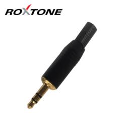 Roxtone RJ089S-BG Sztereo 3, 5 aranyozott jack dugó (fekete)