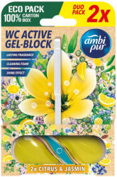 Ambi Pur WC Active Gel-Block Citrus & Jasmin 2x45 g