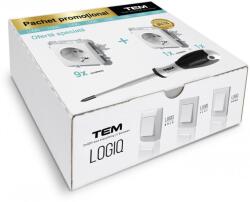 TEM Pachet promotional Logiq Flat priza simpla 9+1 cu surubelnita cadou TEM-VQ10PWXORO-A (TEM-VQ10PWXORO-A)