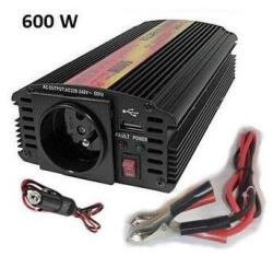 CARSPA Feszültség átalakító Carspa CAR600U-122 12V/230V USB 600W, módosított szinusszal (CAR600U-122)