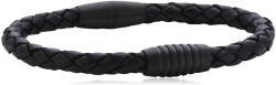 Boccia Fekete fonott bőr karkötő 0347-0721 21 cm