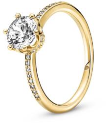 Pandora Inel strălucitor placat cu aur Coroană strălucitoare Shine 168289C01 52 mm
