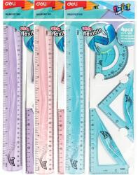 Deli Twist Me 30 cm-es 4 db-os vegyes színű hajlékony vonalzókészlet (DEH23) - bestbyte