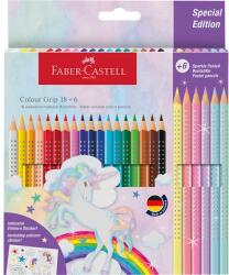 Faber-Castell Grip Unikornis 18+6 db háromszögletű színesceruza készlet (FC201543) - bestbyte